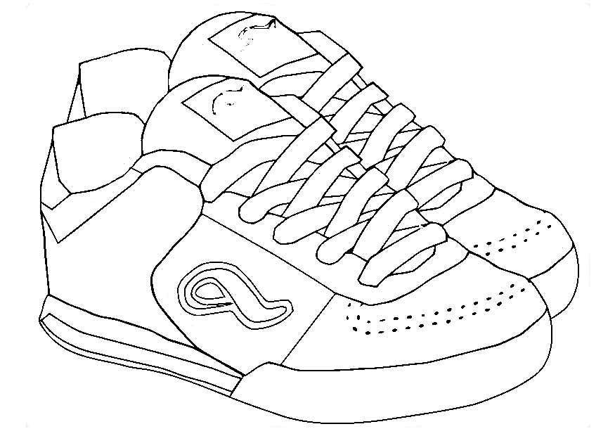 Раскраска кроссовок для мальчиков (кроссовки, спорт)