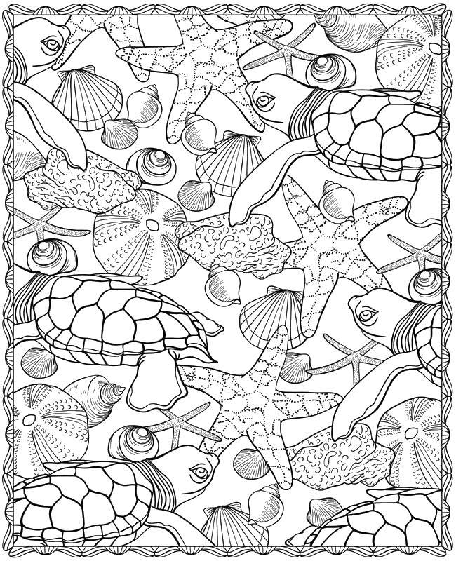 Раскраска с изображением рыбы в морском подводном мире (рыба)