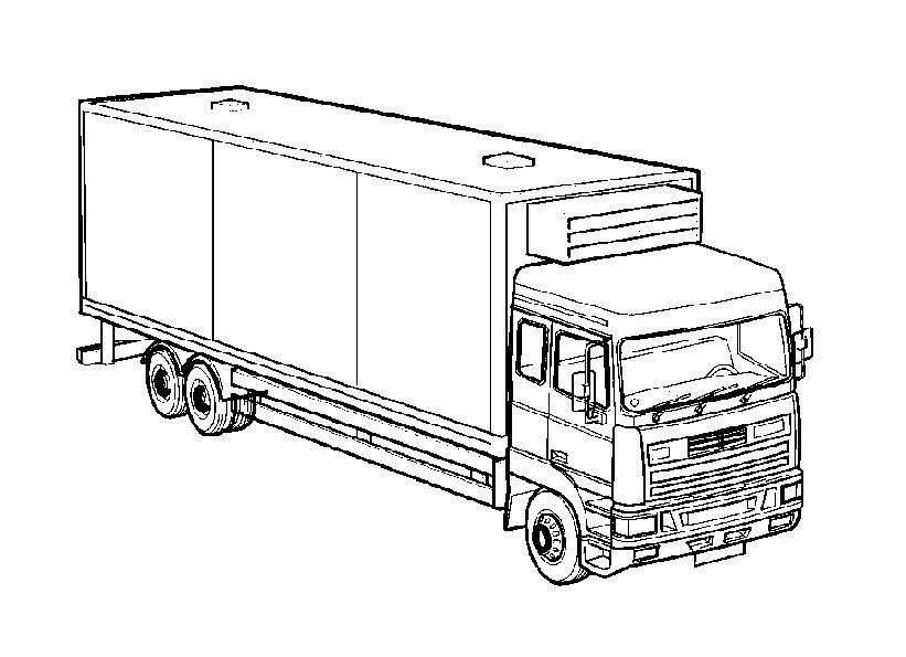 Раскраска мощного грузовика для мальчиков