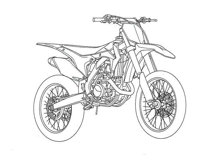 Раскраски мотоцикла для трюков (мотоцикл)