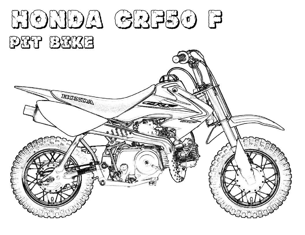 Раскраска мотоцикла Хонда и других байков для мальчиков (мотоцикл, байк)