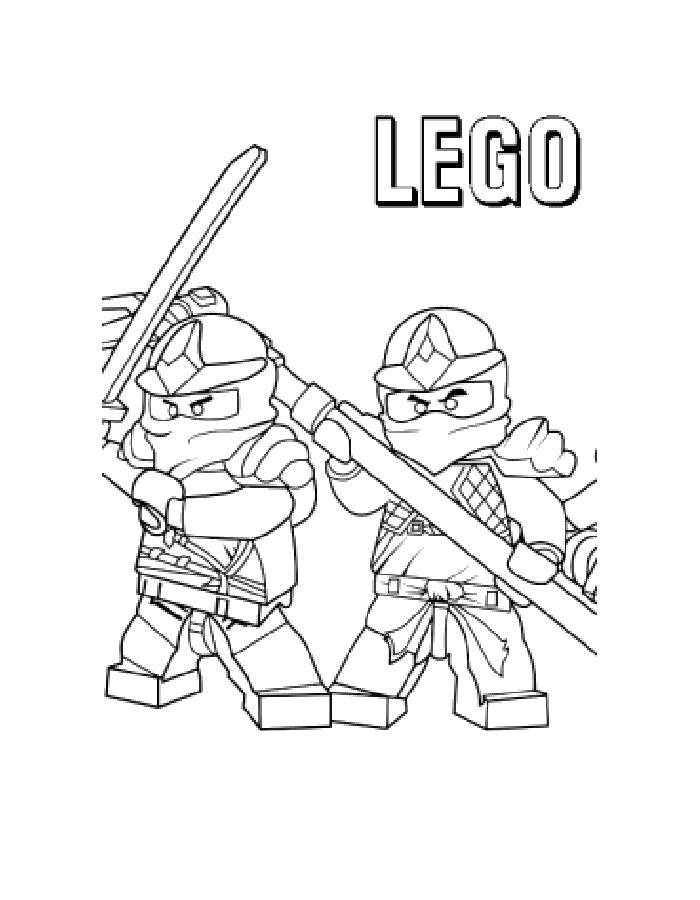 Раскраска Лего Ниндзя для детей (лего, ниндзя, конструктор)