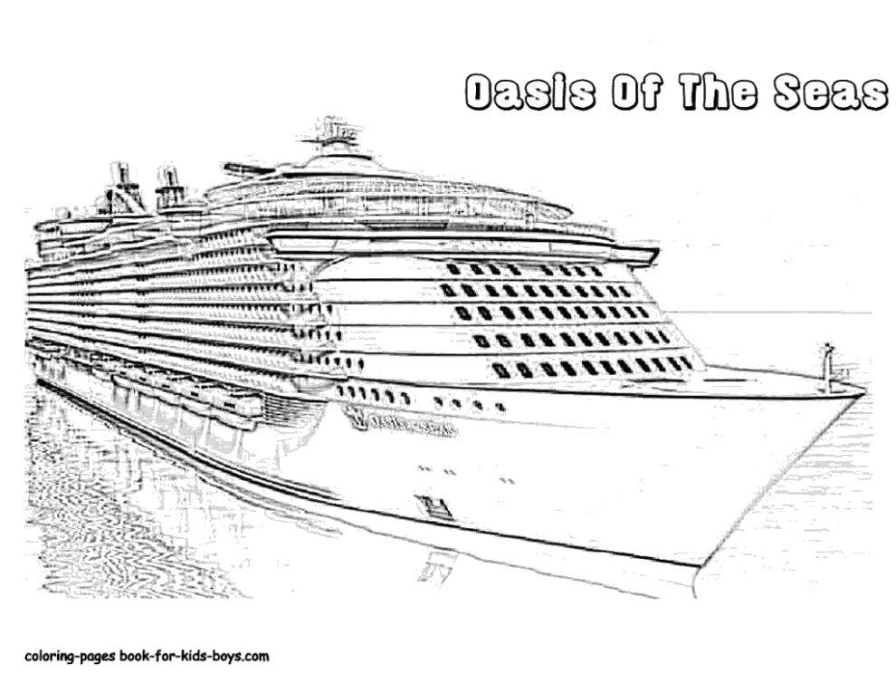 Раскраска Титаник для мальчиков (Титаник, корабль, раскрасить, развлечение)