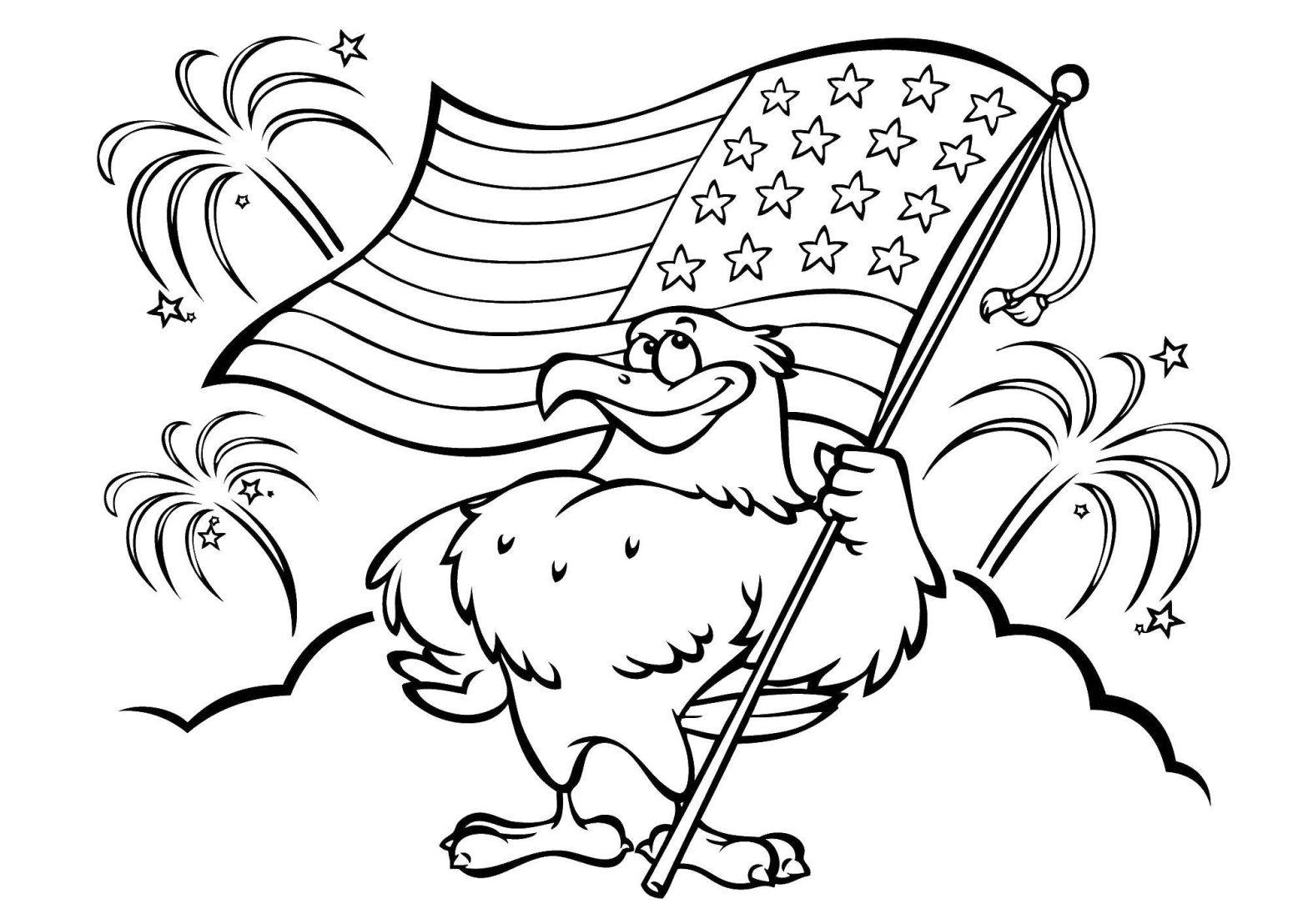 Раскраска флага США для детей (флаг, США)