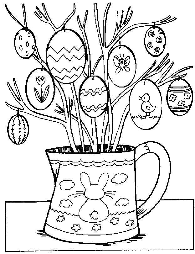 Раскраска яйца на Пасху (яйца, узоры)