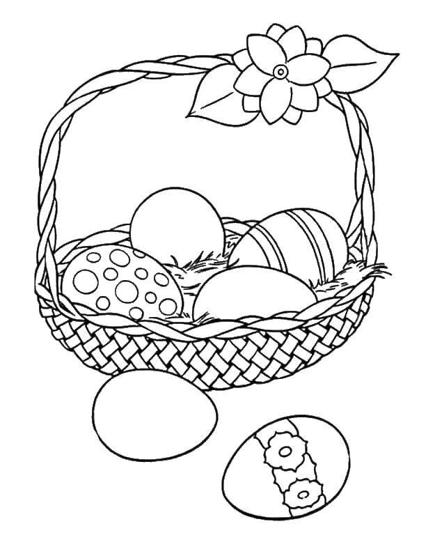 Раскраски на Пасху: яйца, кролик и другие мотивы (яйца, кролик)