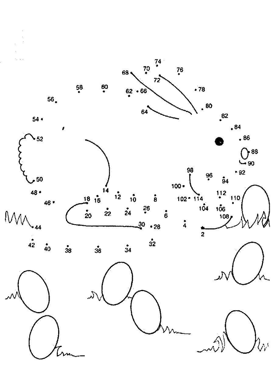 Раскраски зайчик пасхальный по номерам для детей (зайчик, пасхальный)