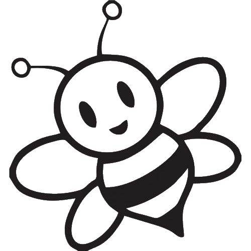 Раскраска Насекомые пчела для девочек - природа и творчество (насекомые, пчела)