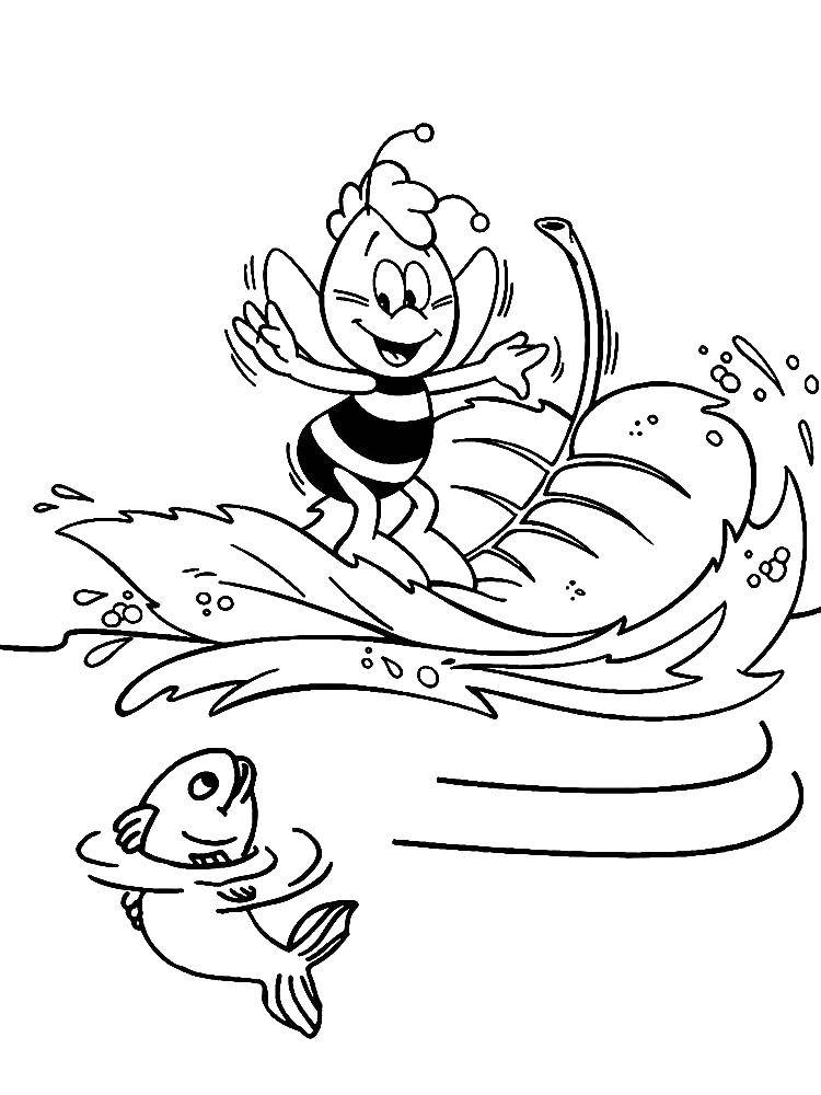 Пчела Персонаж из мультфильма, Пчелка майя – раскраски для детей (дети)