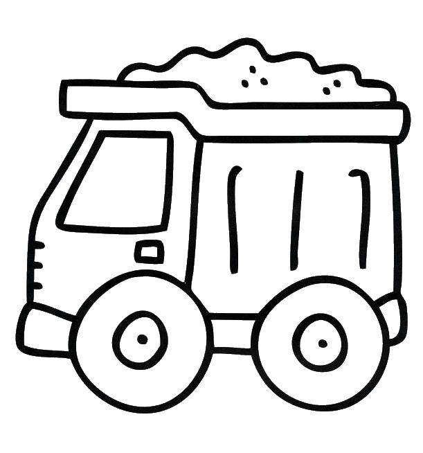 Раскраски для маленьких любителей транспорта, включая грузовики (грузовик)