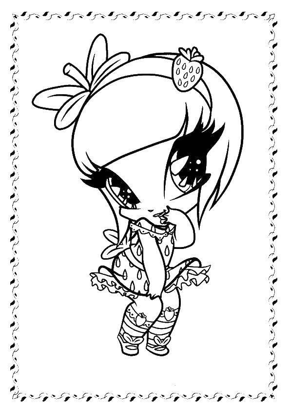 Раскраска Винкс Пикси для девочек (Винкс, Пикси, локет, персонажи)