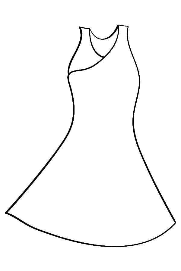 Раскраска платья для девочек на сайте (платья)
