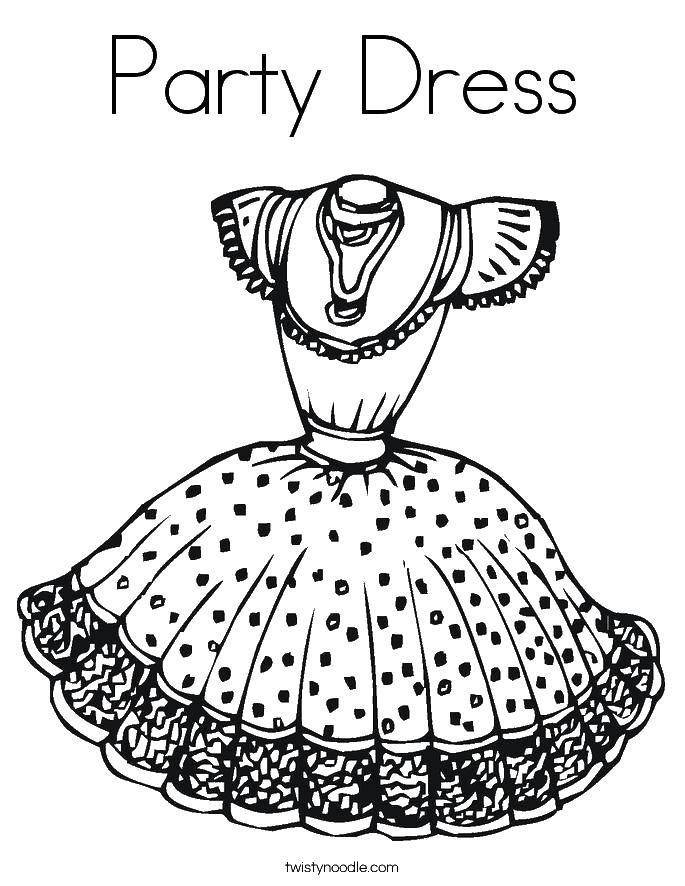 Девочки в платьях - раскраски на праздник (праздник, вечеринка, платье)