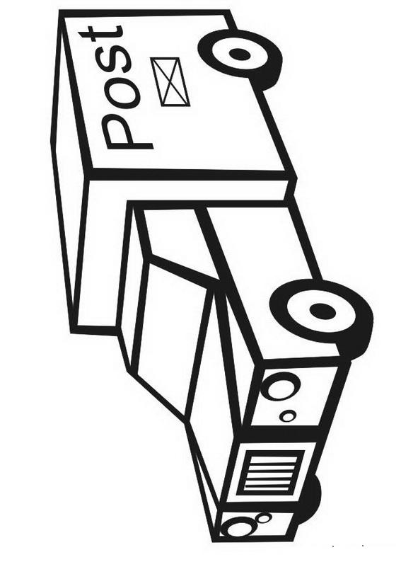 Раскраски почтового грузовика для мальчиков - выбери и раскрась свой фургончик (фургончик)