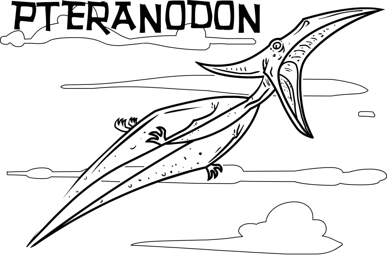 Раскраска Птеранодона для мальчиков