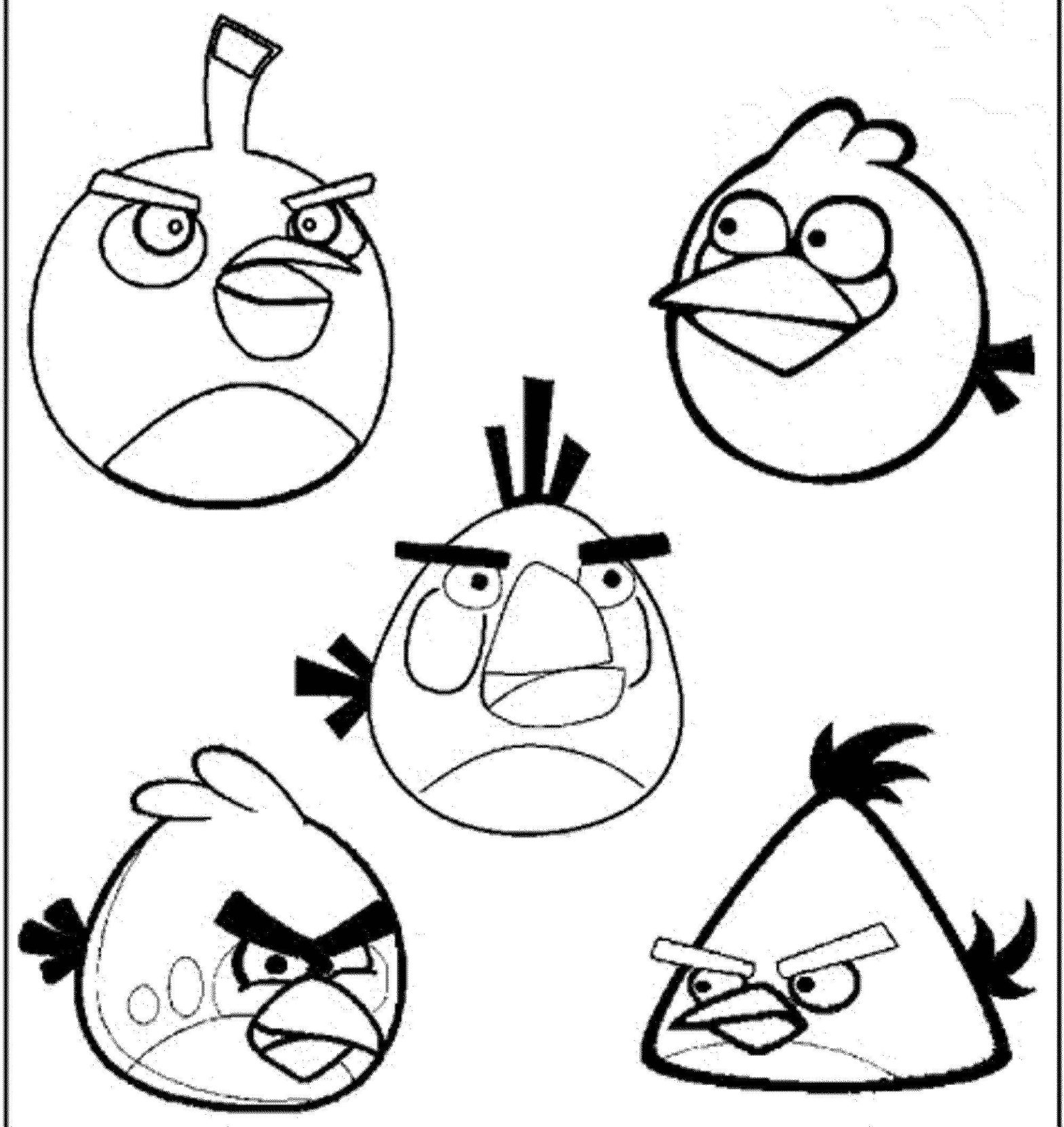 Раскраска персонажа из игры Angry Birds (игры)