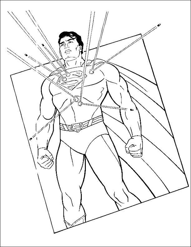 Раскраска с героями комиксов СуперМэн для детей (супермэн, развивающие)