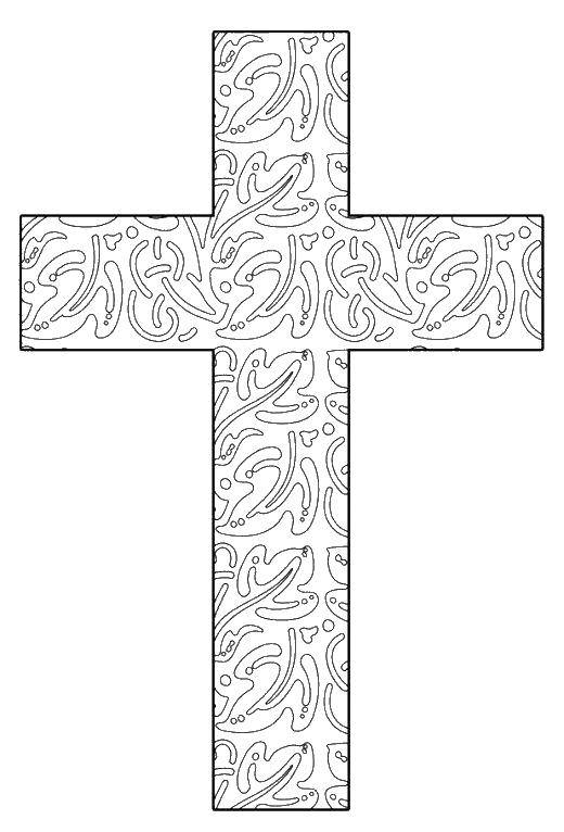 Раскраски крест кресты, узоры для детей (крест, узоры)
