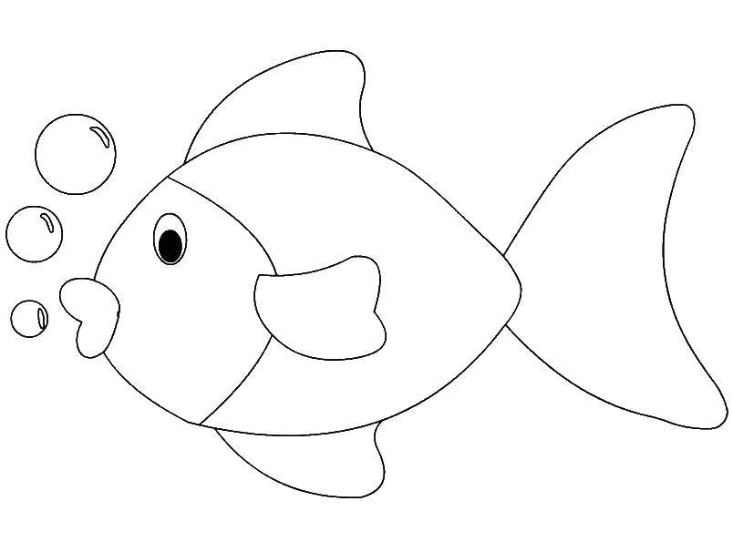 Раскраска рыбы Подводный мир (подводный, мир)