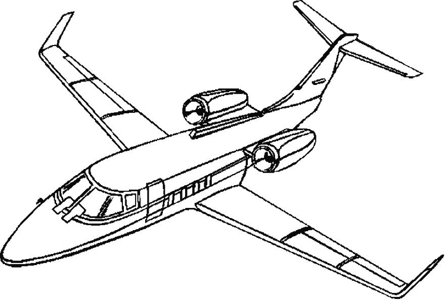 Изображение раскраски самолета для мальчиков