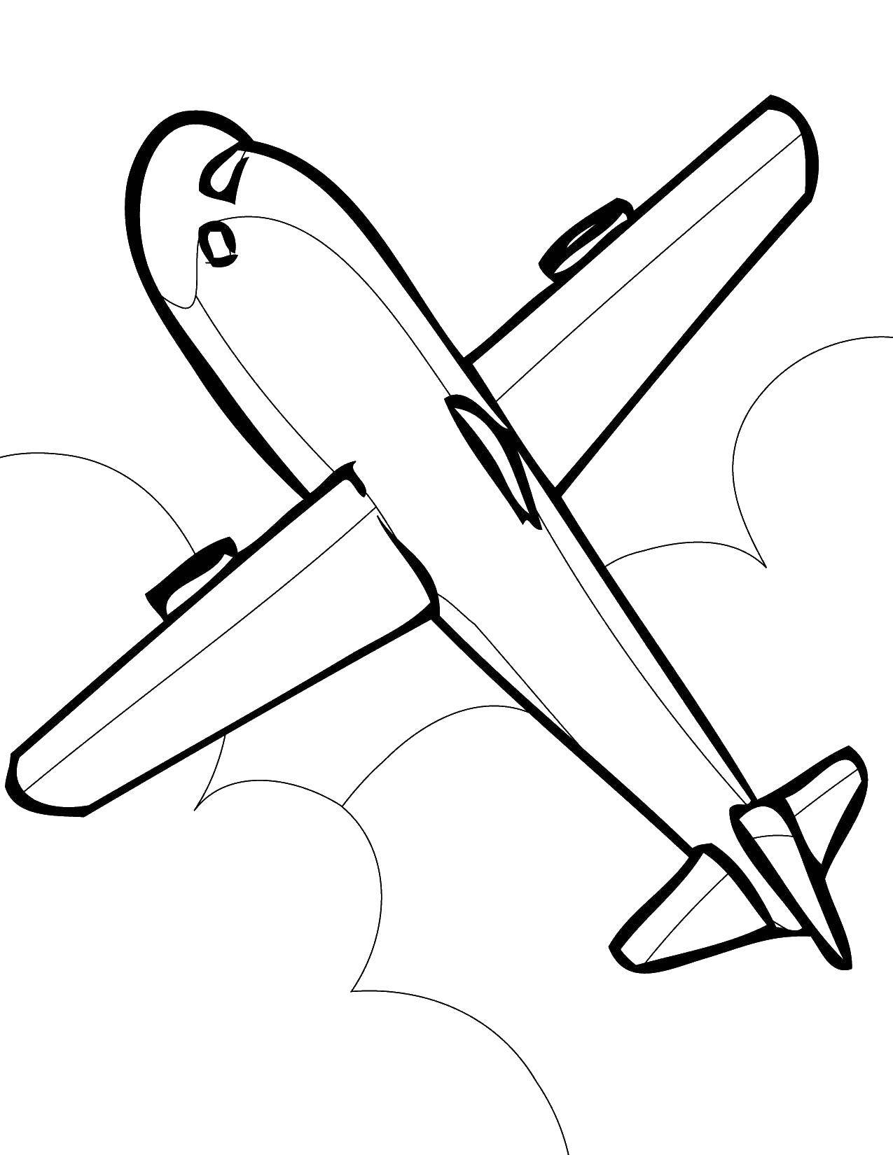 Раскраска Самолет - развивающая игра для детей (самолет)