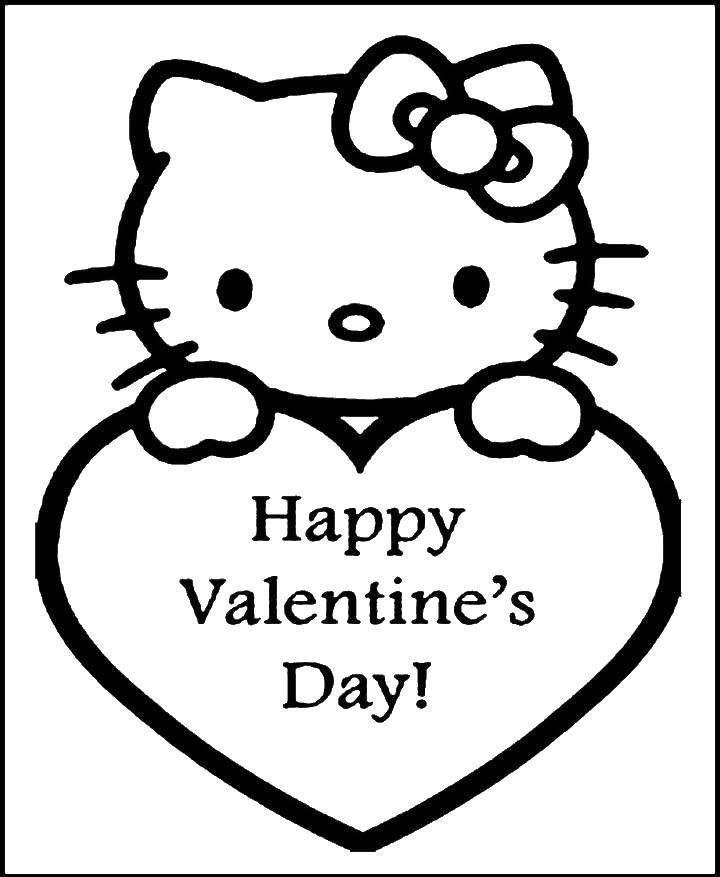 Раскраска сердца на День Святого Валентина для детей (любовь, сердца)