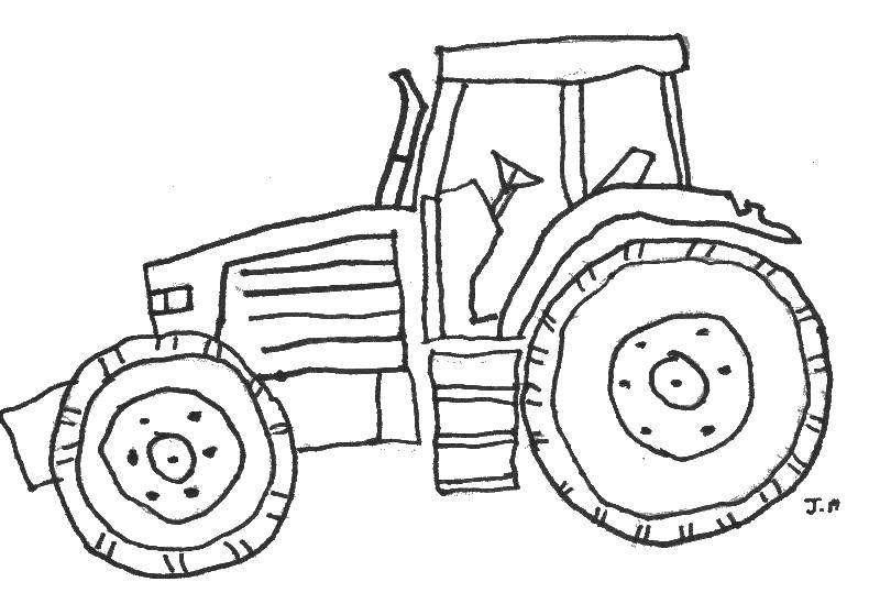 Раскраска трактора на ферме (спецтехника)