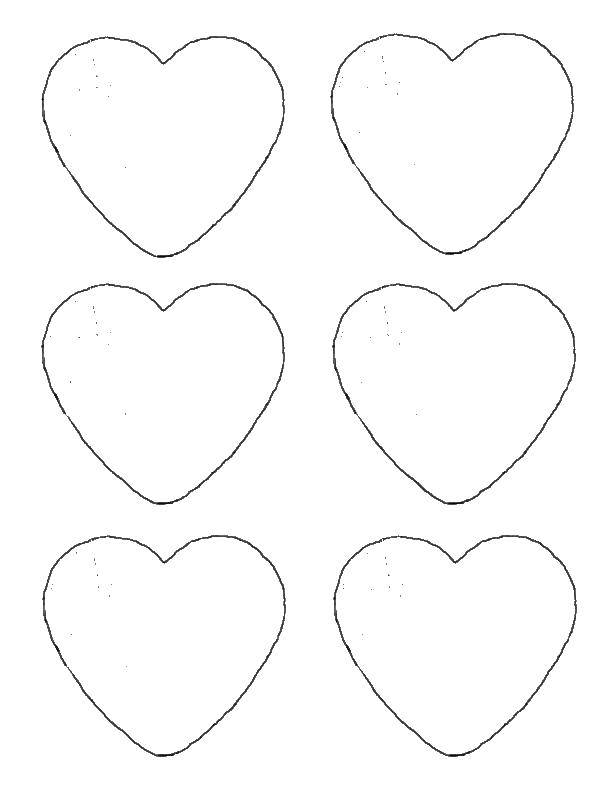 Раскраски сердечки формы для детей (сердечки, праздники)
