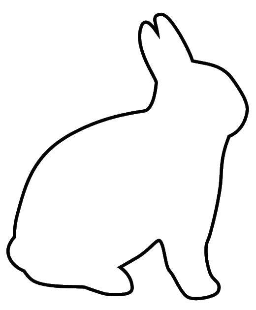 Контур зайца для вырезания заяц, шаблоны (контур, шаблоны)