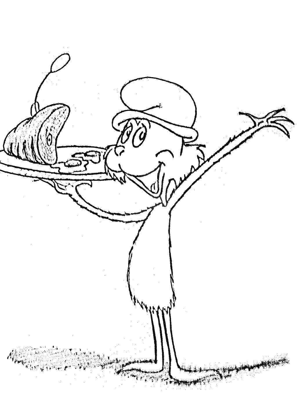 Раскраски из мультфильма Шляпник на тарелке (Шляпник, тарелка)