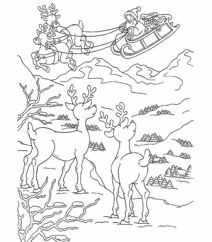 Раскраска зима: Сказка про Санту Клауса (зима, сказка, санта, клаус)