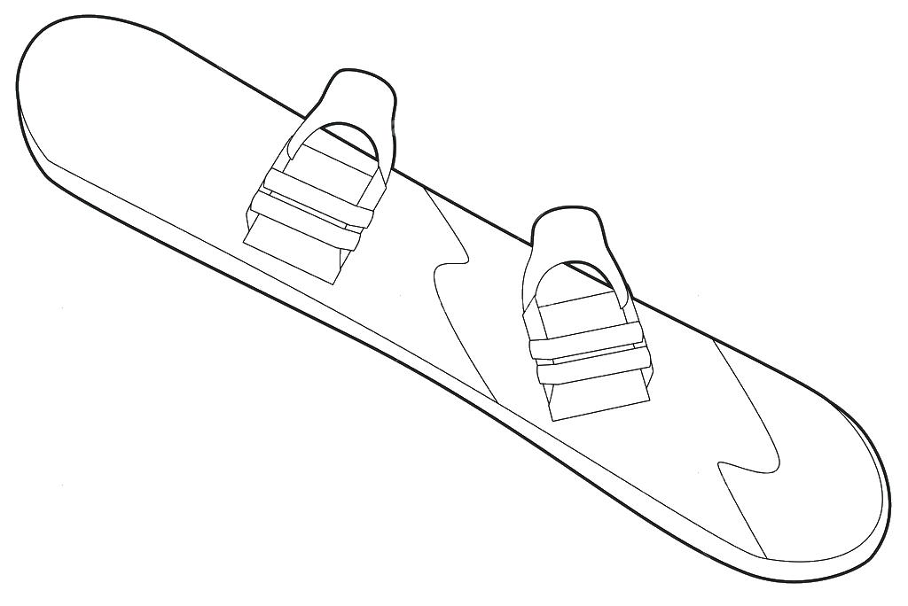 Раскраска с изображением сноуборда для мальчиков (сноуборд)