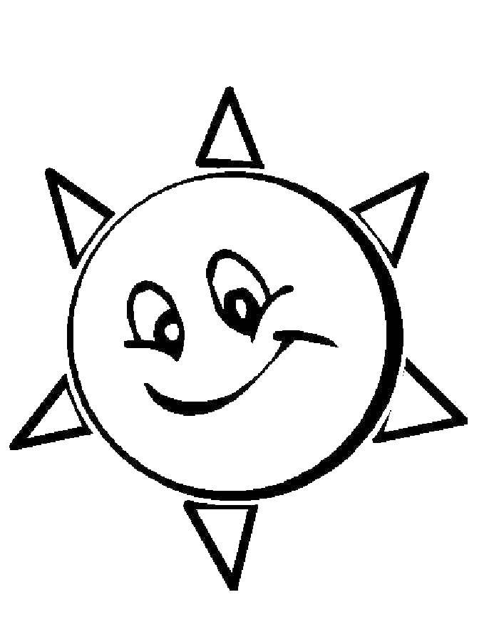 Раскрашенное солнце с лучами (солнце, лучи)