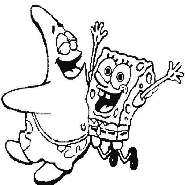 Раскраска Спанч Боб и Патрик для детей (Патрик, дети)