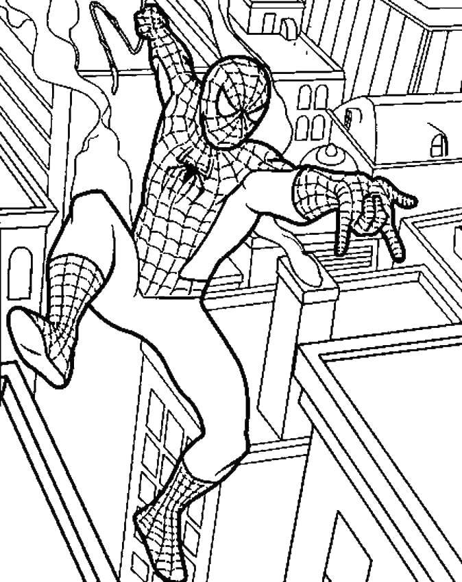 Раскраска с героями комиксов Спайдерменом и Человеком-пауком для мальчиков (Спайдермен, Человек-паук, развивающие)