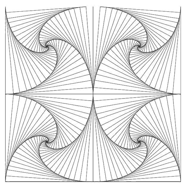 Раскраска со спиралью геометрических фигур для развития мелкой моторики и восприятия
