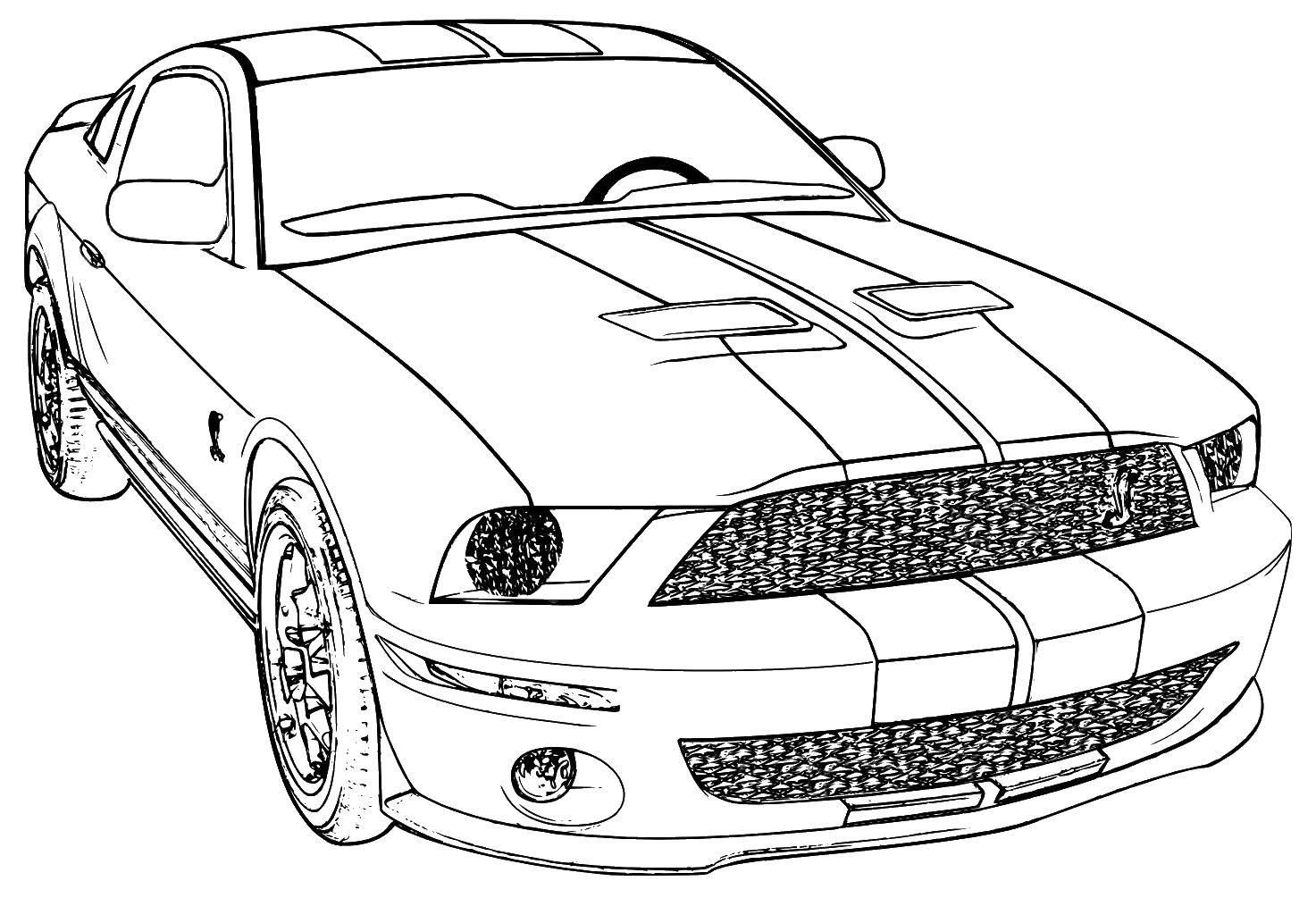 Раскраска с изображением машины (машины, автомобиль)