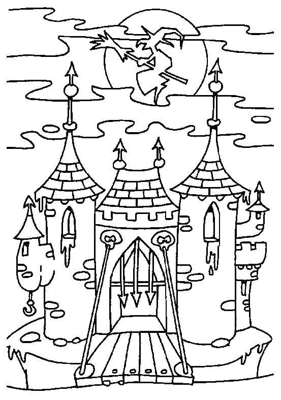 Раскраска замка Замок для детей