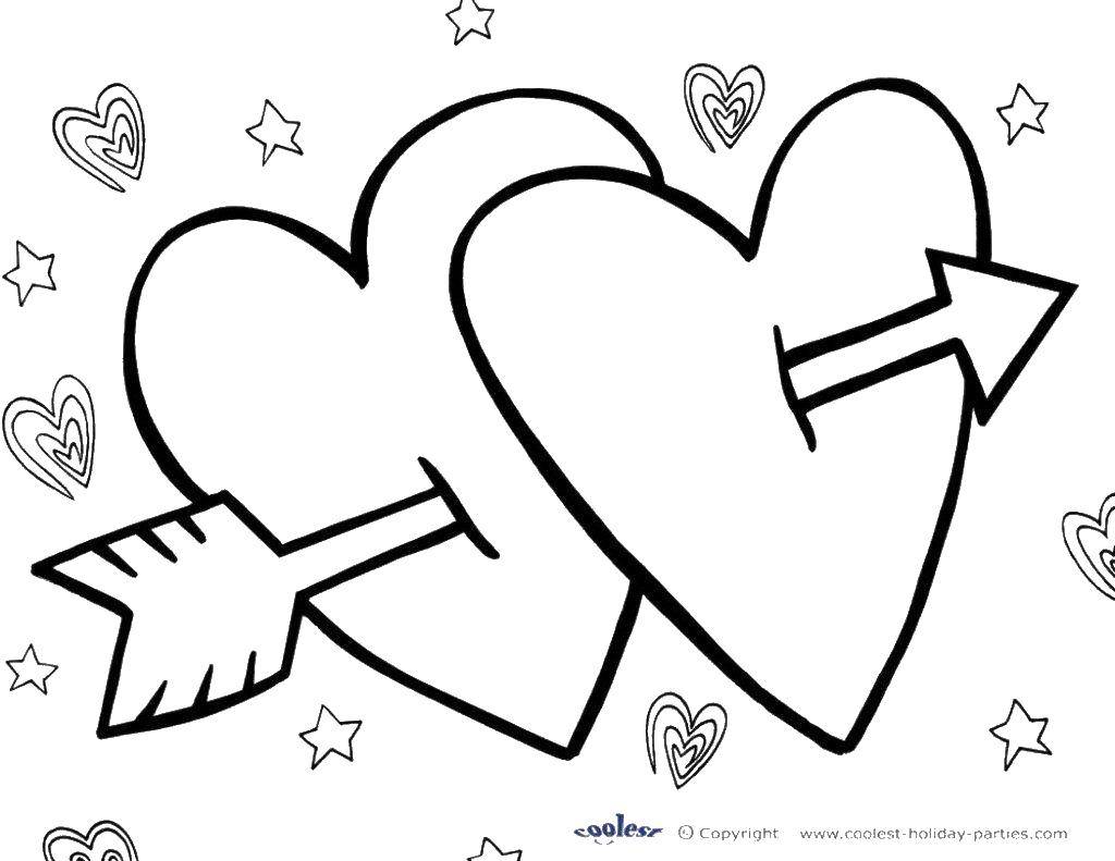 Раскрашенное сердце на День Святого Валентина (сердце)