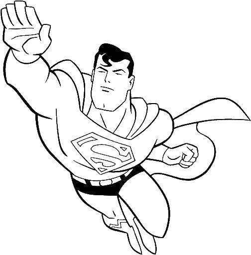 Раскраски Комиксы СуперМэн для мальчиков и девочек (СуперМэн)