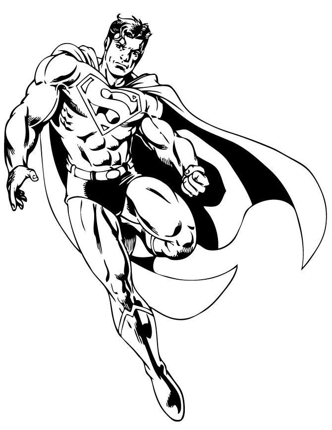 Раскраска Супермена для мальчиков (Супермен)