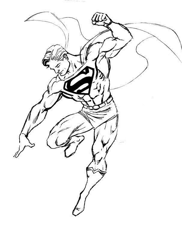 Раскраска Супермена для мальчиков