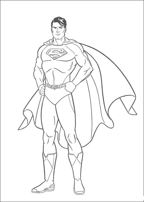 Раскраска СуперМэн - для мальчиков (СуперМэн)