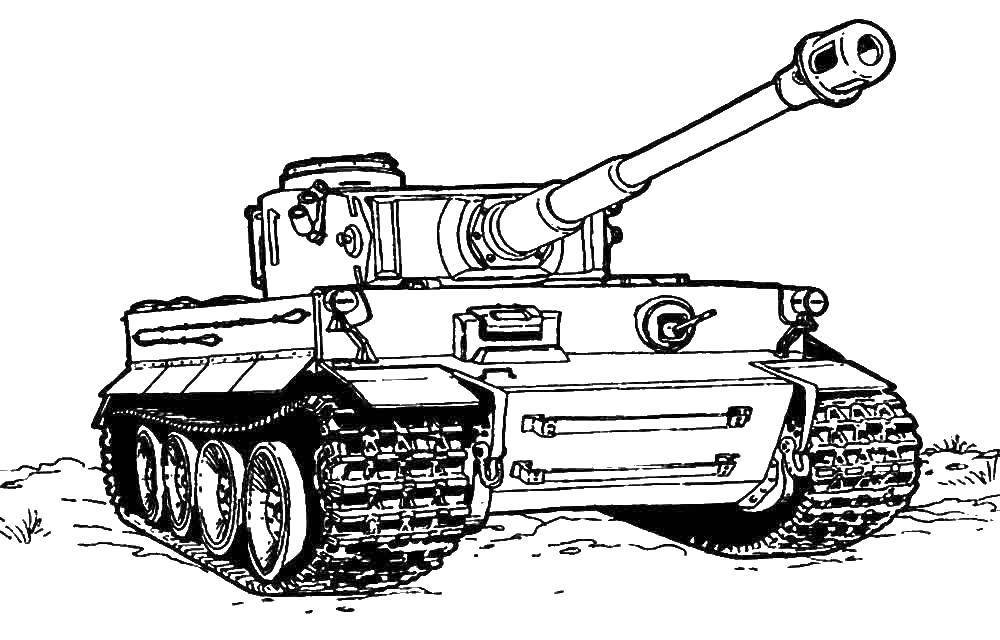 Раскраска танка для детей (танки)