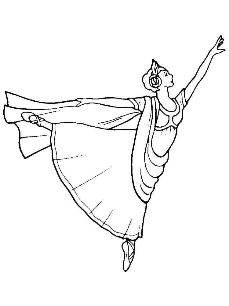 Раскраска балерины для девочек (балерина)