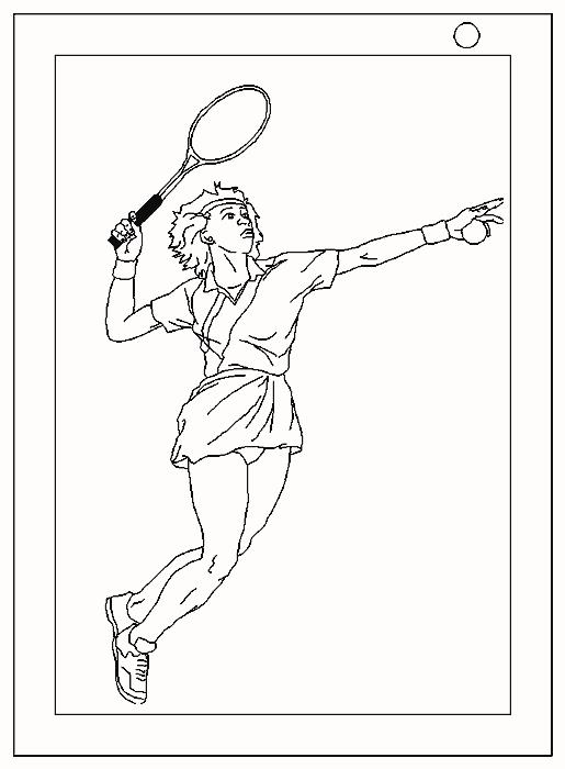 Раскраска Теннис для мальчиков (теннис)