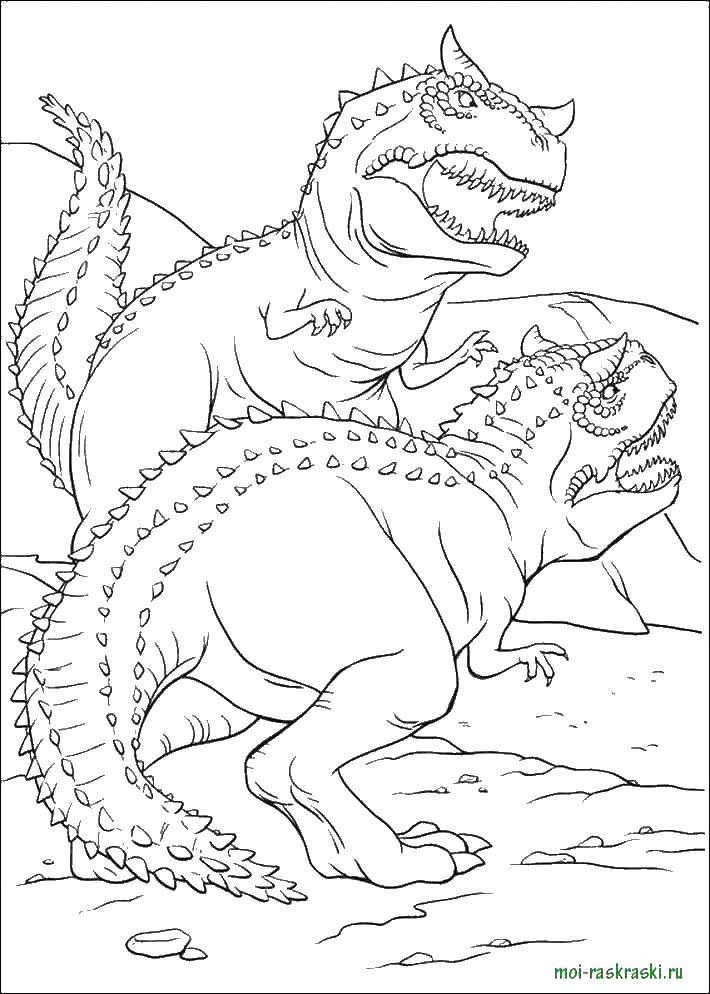 Раскраска динозавр для детей (динозавр)