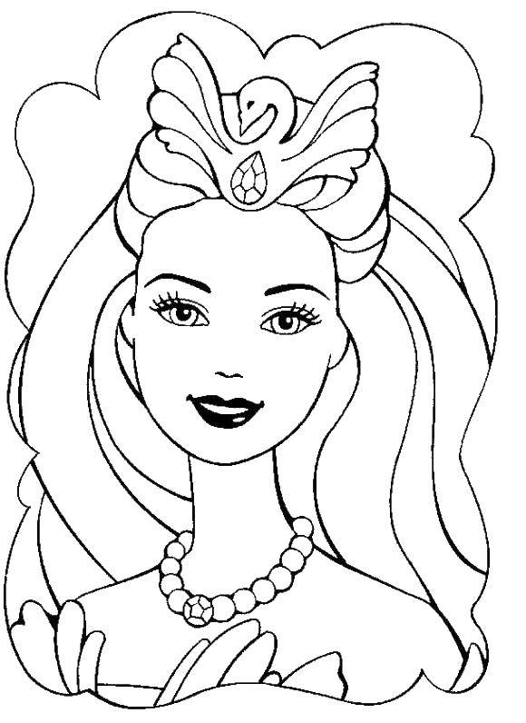 Раскраски Барби, принцесса и принц для девочек (принцесса, принц)