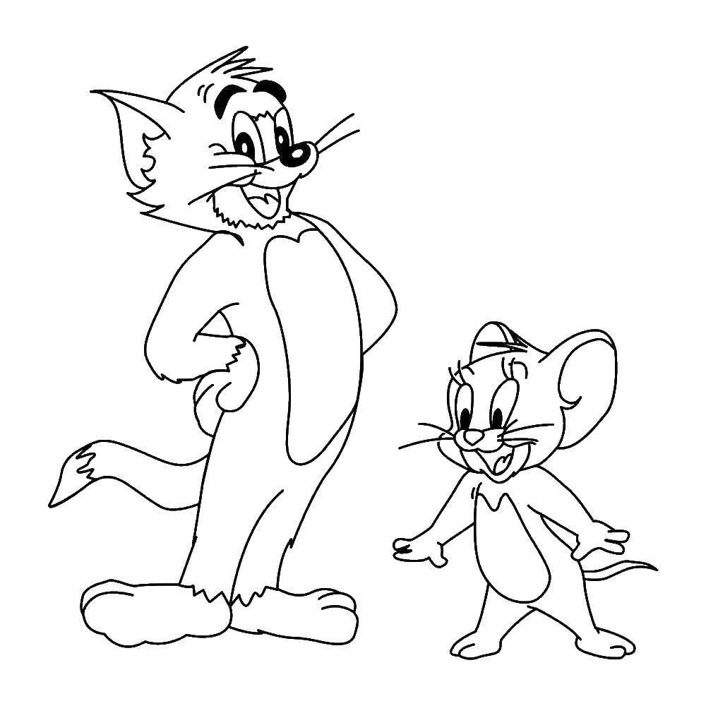 Раскраска Том и Джерри (Том, Джерри)