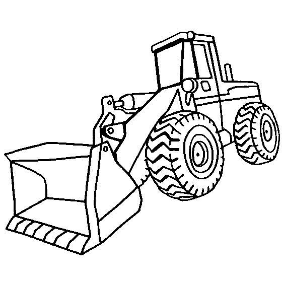 Раскраски трактора с ковшом для мальчиков (трактор)